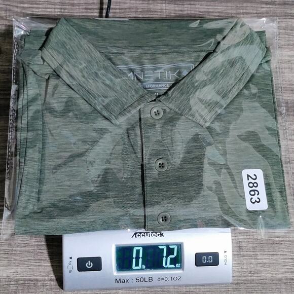 Anetik Polo Mens XL Green Premium Performance UPF 30+ Short Sleeve Shirt NWT - Picture 14 of 14